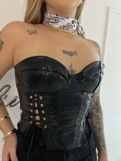 Corselet Couro PU