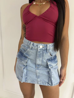 Saia Jeans Cargo - La Beliê Boutique