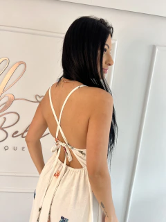Vestido Linho Bordado na internet