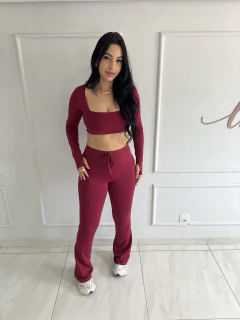 Calça Flare Poliamida