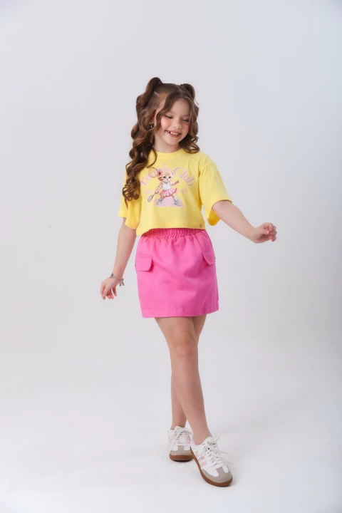 Conjunto saia rosa - comprar online