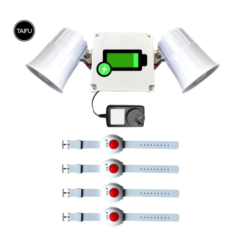 Alarma Sirena Doble 40W Con Baterías de Respaldo con 4 Controles SOS - comprar online