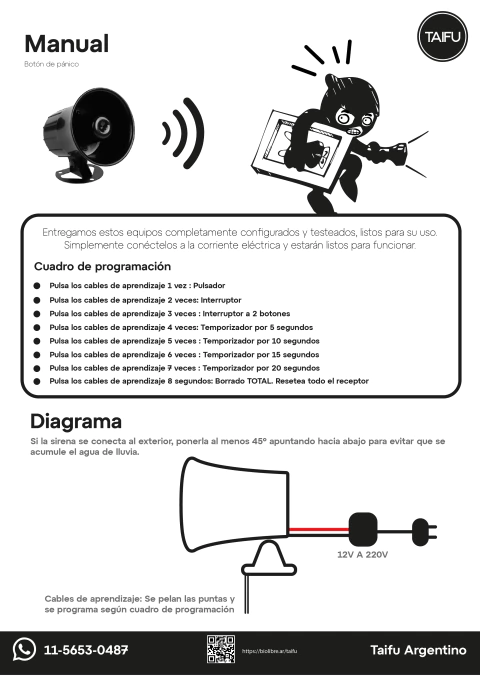 Manual de instrucciones Sirena - comprar online