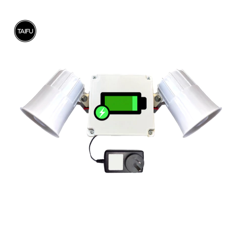 Sirena Doble 100m 20w total 40w Con Batería Receptor y Fuente - comprar online