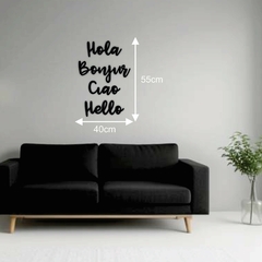 HOLA - CIAO - BONJUR - HELLO (PACK X 4) - comprar online