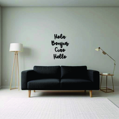 HOLA - CIAO - BONJUR - HELLO (PACK X 4)