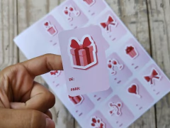 108 - Adesivos Dia DOS NAMORADOS de/para Personalizados - Tal e Qual Papelaria