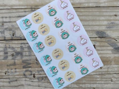 A012B - 24 Adesivos dia aniversário 4CM - Pronta Entrega - loja online