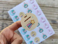 A012B - 24 Adesivos dia aniversário 4CM - Pronta Entrega - comprar online