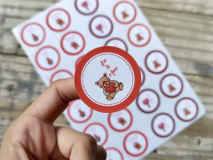 030 - Adesivos Dia DOS NAMORADOS Personalizados - Tal e Qual Papelaria