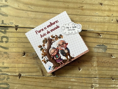 010 - Cartão com Bolso para Biscoito Bolacha Cookie Dia dos avós 11,5 x 11,5 cm Personalizado