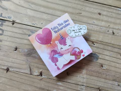 047 - Cartão com Bolso para Biscoito Bolacha Cookie Dia dos namorados Personalizado