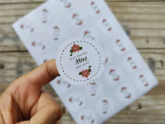 DM005B - 24 Adesivos dia das mães 4CM - Pronta Entrega - Tal e Qual Papelaria