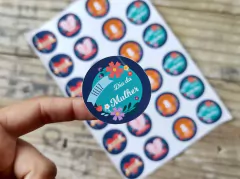 DML006B - Adesivos dia da Mulher personalizados - Tal e Qual Papelaria