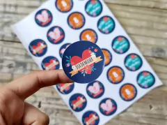 DML006B - Adesivos dia da Mulher personalizados
