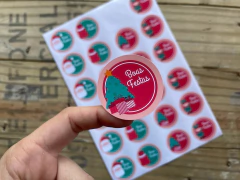 012 - Adesivos Natal - 24 unidades - Pronta Entrega - comprar online