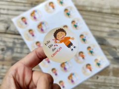 026 - 24 Adesivos dia das CRIANÇAS 4 cm - Pronta Entrega - (cópia) - (cópia) - comprar online