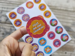 Imagen de 021 - Adesivos dia das CRIANÇAS Personalizados - (cópia)