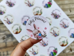 007 - Adesivos Pascoa Personalizados