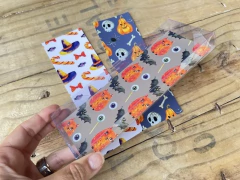 102 - Card 6x17cm + Caixinha Acetato HALLOWEEN Personalizado - (cópia)