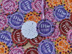016 - 15 Tags Dia das Mães com Fita de Cetim - Pronta Entrega na internet