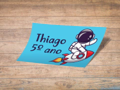 Kit Adesivos Inicio das Aulas em 4 tamanhos 50 unidades - astronauta