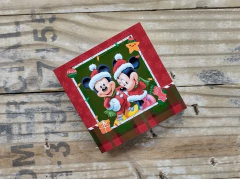 076 - Cartão com Bolso para Biscoito Bolacha Cookie NATAL 11,5 x 11,5 cm Personalizado