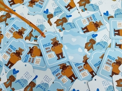 025 - 15 Tags dia dos PAIS com Fita de Cetim - Pronta Entrega