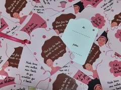 005 - 15 Tags Dia da Mulher com Fita de Cetim - Pronta Entrega - comprar online