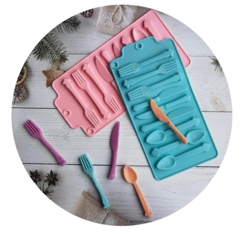 Molde de silicona cubiertos