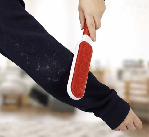 saca pelusas Cepillo Quita Saca Pelusa Doble Plástico Con Mango