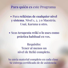 Programa de Avanzado para Reikistas - EDICIÓN 2026 - PREVENTA - tienda online
