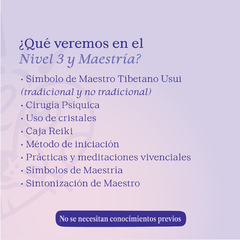 Reiki Nivel 3 y Maestría - MARZO 2025 - almasreiki