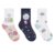 Kit 3 pares Meia Selene Infantil Cano Médio 2451F na internet