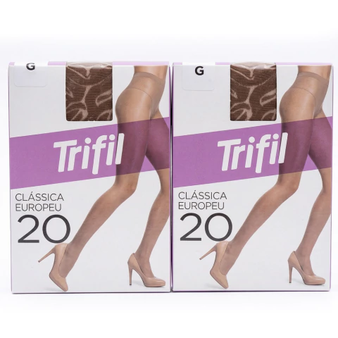 Kit 2 Meia Calça Trifil Modelo Europeu Fio 20 06308