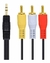 Atacado KIT 5 Cabo P2 Av 3 Rca Tv todos Receptor Receptores Áudio Vídeo