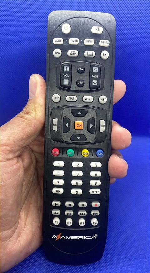 Controle Remoto 100% Original para Receptor Azamérica S1006 / S1006+ / S1006 Plus / S1007 / S1007+ / S1007+ Plus