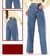 Wide leg jeans azul escuro - comprar online