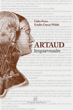 Artaud – Lengua ∞ madre, Gabo Ferro y Emilio García Wehbi