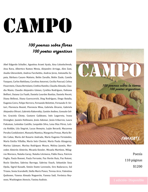 Campo. Cien poemas sobre la tierra, cien poetas argentinxos, AA. VV.