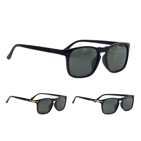 Lentes Sol Clasicos Anteojos Marco Negro Uv 400