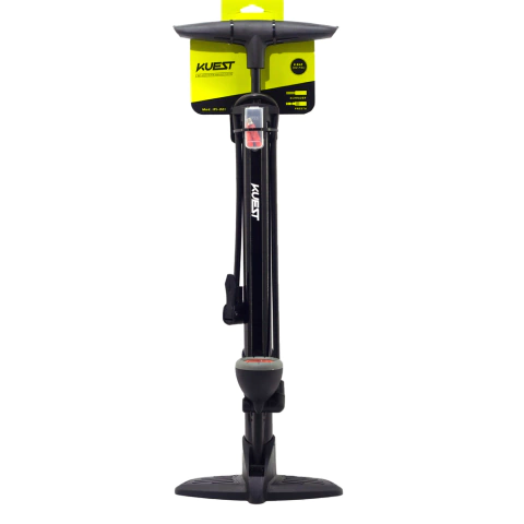 Inflador Pie Kuest IPI-001 Valvula Doble Manometro + Picos Extra