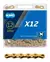 Cadena KMC X12 Velocidades 1/2 x 11/128 126 Eslabones Con Missing Link TI-Gold