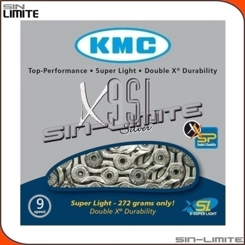 Cadena bicicleta KMC X9 SL Silver