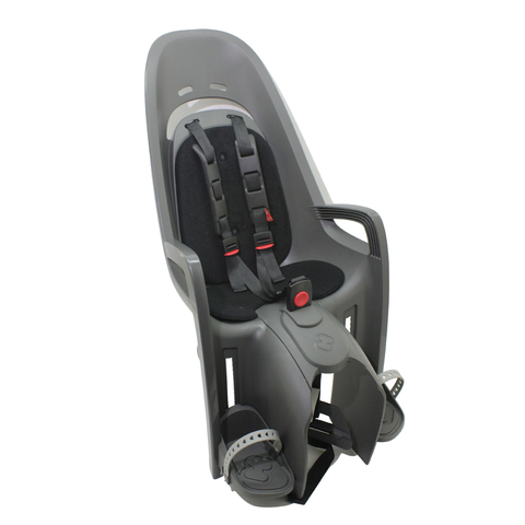Silla Para Niño Hamax Zenith Adap. Univ. a Porta Equipajes Estribos Regulables +9 Meses Peso Max 22k Negro Gris