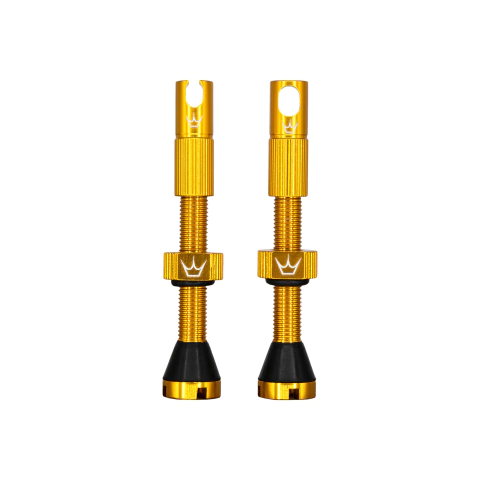 Par De Valvulas Tubeless Peatys Chris King Mk2 42mm Dorado