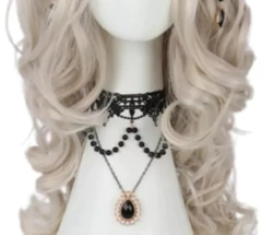 Conjunto Pombagira Tiara Perolas Negras - Atelier Cigana da Estrada