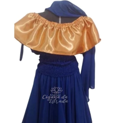 Conjunto Cigano Azul Saia e Blusa na internet