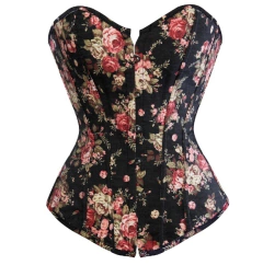 Corset Preto Rosas