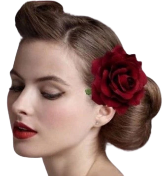 Rosa de cabelo Presilha Broche - comprar online